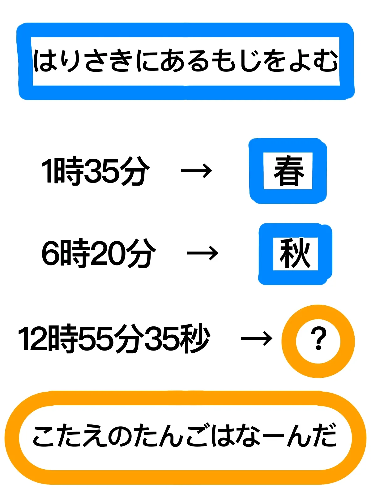 こたえのたんごはなーんだ